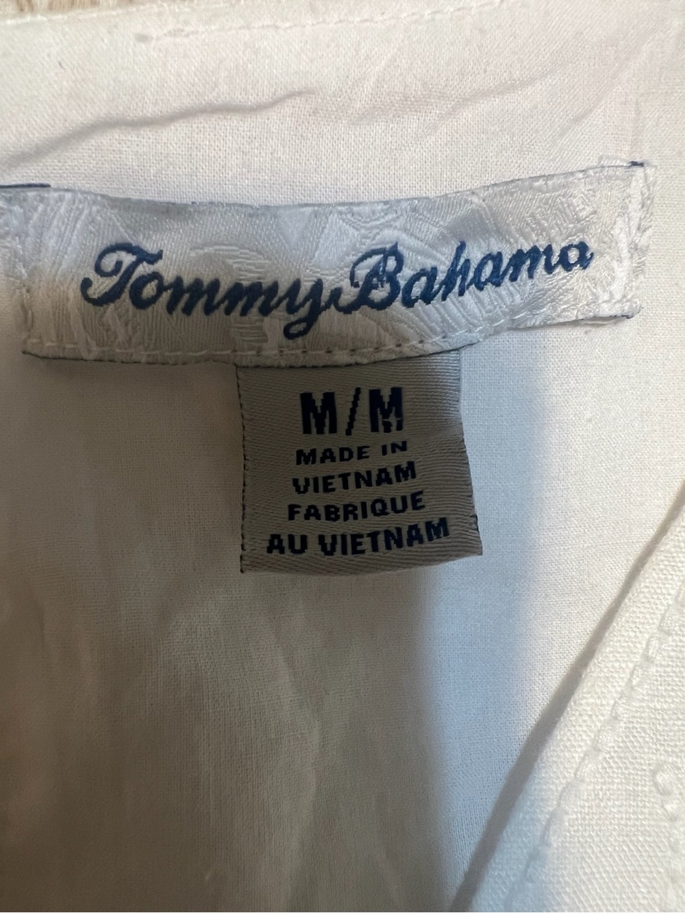 Tommy Bahama White Linen Embroidered Shift Dress Mediu - Picture 3 of 4